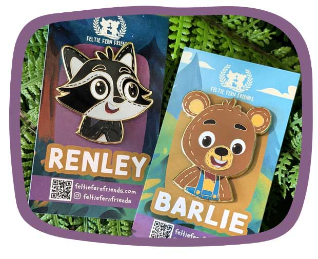 Feltie Fern Friends Pins